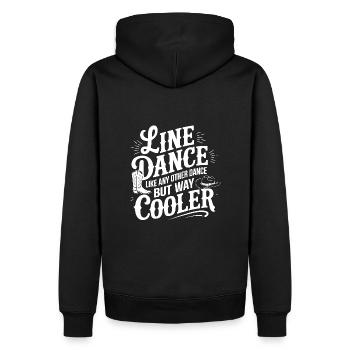 Line Dance ist cooler - Tanzen meine Passion - Männer Premium Bio Hoodie - Schwarz - Hinten - Nico (187cm)