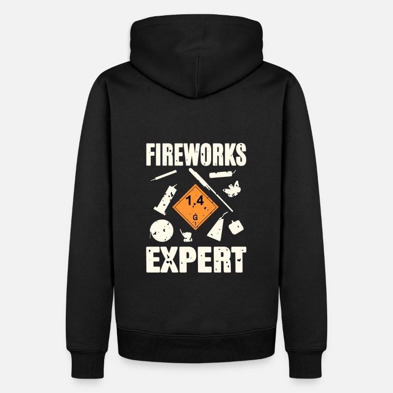 Fireworks Expert - Männer Premium Bio Hoodie - Schwarz