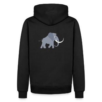 Elefant - elephant - Männer Premium Bio Hoodie - Schwarz - Hinten - Nico (187cm)