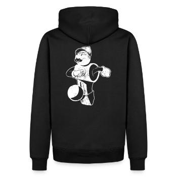 Tischfußball - Männer Premium Bio Hoodie - Schwarz - Hinten - Nico (187cm)