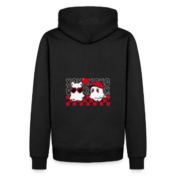 Valentine's Day Cupid Spirits Heart Love In Love - Men’s Premium Organic Hoodie - black - Back - Nico (187cm)