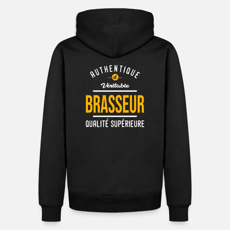 Beruf BREWER authentische Zitate Beruf - Männer Premium Bio Hoodie - Schwarz