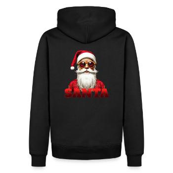 Santa Claus is smiling - Männer Premium Bio Hoodie - Schwarz - Hinten - Nico (187cm)