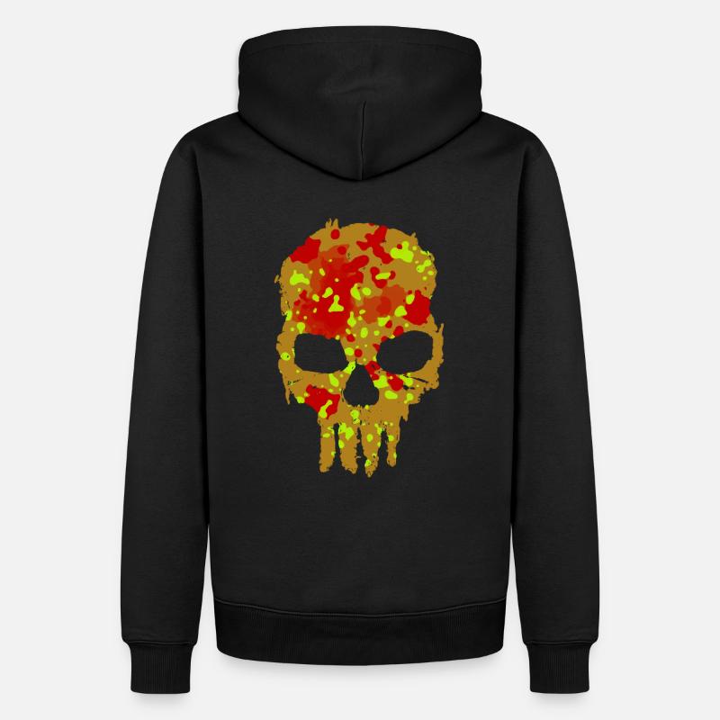 Crâne flagrant - Sweat à capuche Premium bio Homme - noir