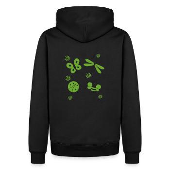 Freunde des Gartens und des Gartens - Männer Premium Bio Hoodie - Schwarz - Hinten - Nico (187cm)
