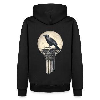 Raven - Men’s Premium Organic Hoodie - black - Back - Nico (187cm)