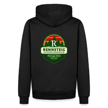 Rennsteig-Thüringer Wald-Thüringen - Männer Premium Bio Hoodie - Schwarz - Hinten - Nico (187cm)