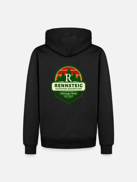 Rennsteig-Thüringer Wald-Thüringen - Männer Premium Bio Hoodie - Schwarz