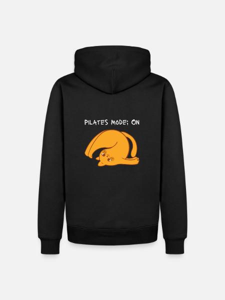 PILATES MODE : ON - Sweat à capuche Premium bio Homme - noir