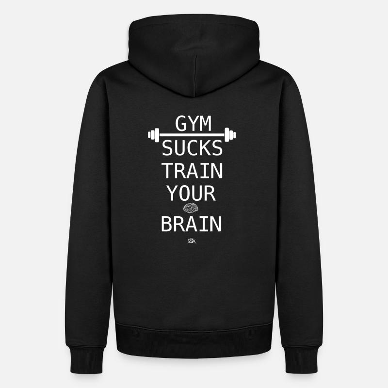 Brain - Männer Premium Bio Hoodie - Schwarz