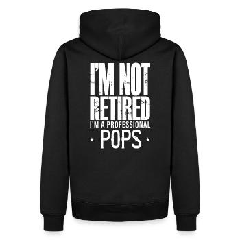 Pops Retirement Pop Pop Gift - Männer Premium Bio Hoodie - Schwarz - Hinten - Nico (187cm)
