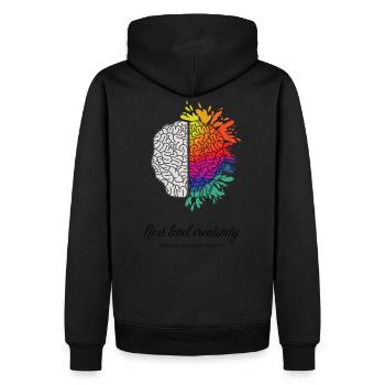 Next level creativity - Men’s Premium Organic Hoodie - black - Back - Nico (187cm)