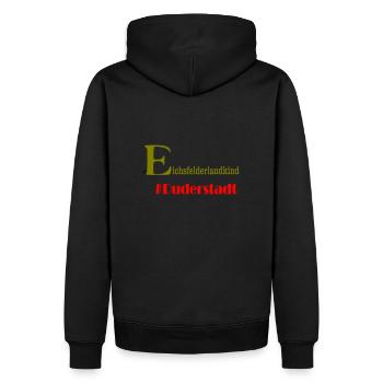 eichsfelderlandkind - Männer Premium Bio Hoodie - Schwarz - Hinten - Nico (187cm)