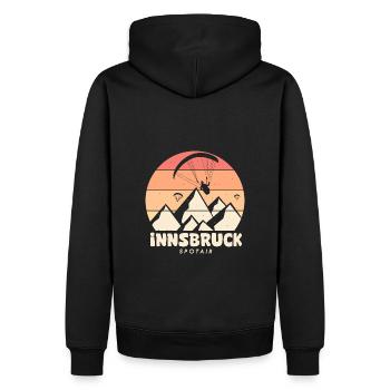 Parapente innsbruck spotair autriche - Sweat à capuche Premium bio Homme - noir - Dos - Nico (187cm)