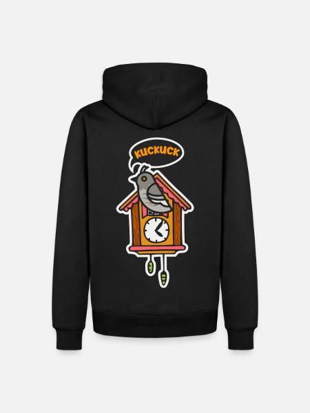 Horloge coucou Forêt Noire - Sweat à capuche Premium bio Homme - noir