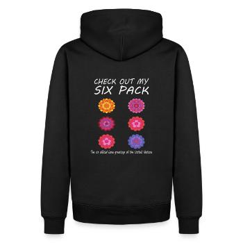 Flower Six-Pack - Men’s Premium Organic Hoodie - black - Back - Nico (187cm)
