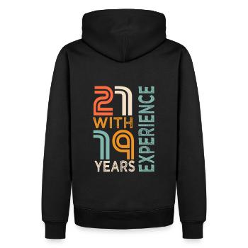 Geschenk zum 40. Geburtstag zum 40. Geburtstag - Männer Premium Bio Hoodie - Schwarz - Hinten - Nico (187cm)