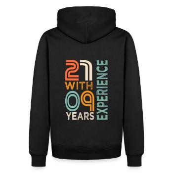 30e anniversaire cadeau 30 ans - Sweat à capuche Premium bio Homme - noir - Dos - Nico (187cm)