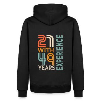 70th Birthday Gift 70th Anniversary - Men’s Premium Organic Hoodie - black - Back - Nico (187cm)