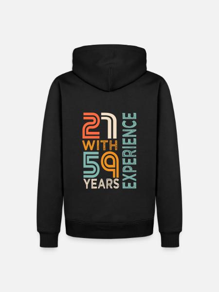 80th Anniversary Gift 80 Years - Men’s Premium Organic Hoodie - black