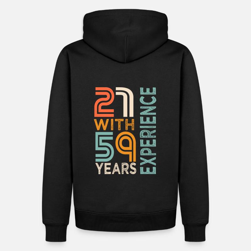 80e anniversaire cadeau 80 ans - Sweat à capuche Premium bio Homme - noir