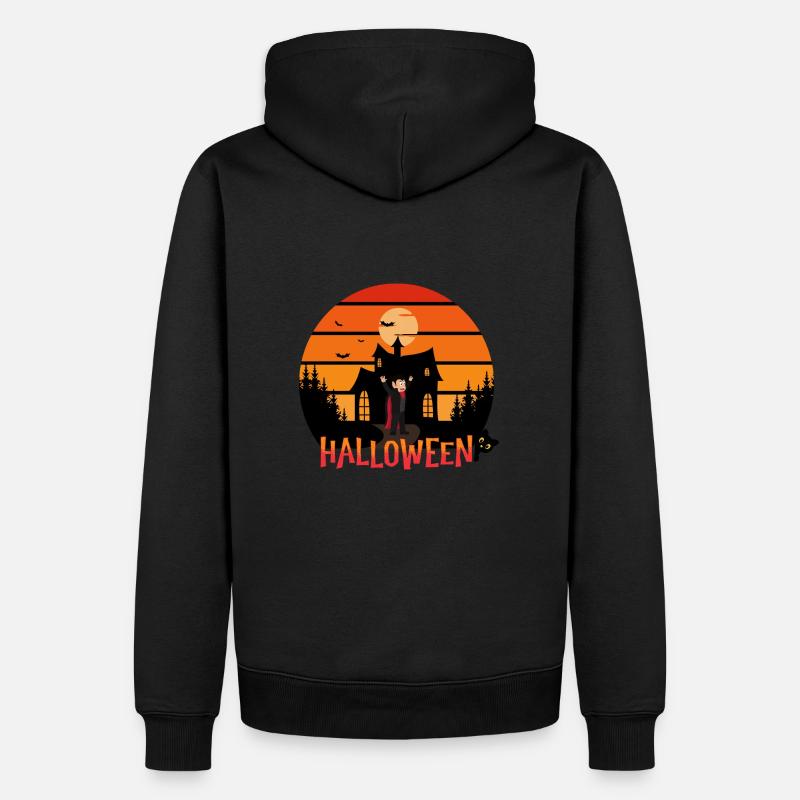 Vintage d’Halloween - Sweat à capuche Premium bio Homme - noir