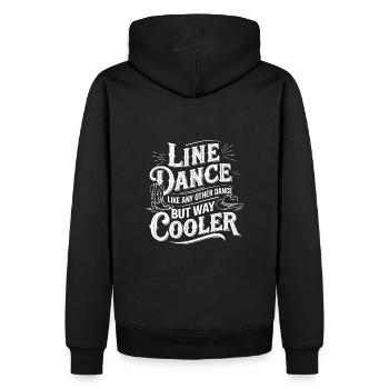 Line Dance ist cooler - Tanzen meine Passion - Männer Premium Bio Hoodie - Schwarz - Hinten - Nico (187cm)