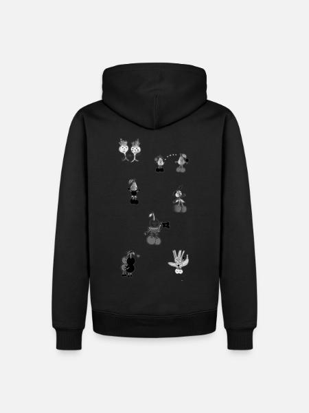 Funny fruits and vegetables - Men’s Premium Organic Hoodie - black
