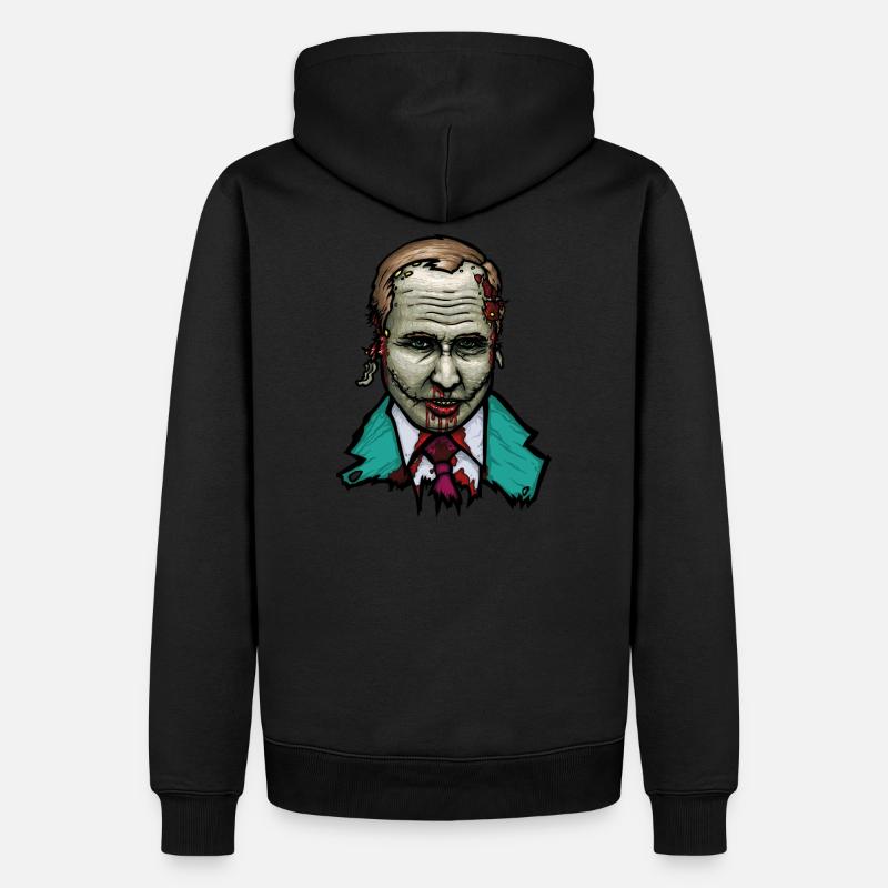 Poutine dans le style zombie - Sweat à capuche Premium bio Homme - noir