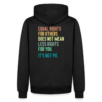 Gleiche Rechte für andere - Männer Premium Bio Hoodie - Schwarz - Hinten - Nico (187cm)