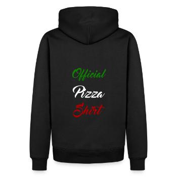 Official Pizza Shirt Pizzeria Margherita Italien - Männer Premium Bio Hoodie - Schwarz - Hinten - Nico (187cm)