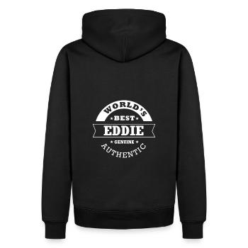 Eddie, das beste Geschenk der Welt, Vorname eddie - Männer Premium Bio Hoodie - Schwarz - Hinten - Nico (187cm)