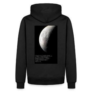 one step on the moon - Men’s Premium Organic Hoodie - black - Back - Nico (187cm)
