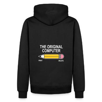 original ordinateur Humour drôles sarcastique geek - Sweat à capuche Premium bio Homme - noir - Dos - Nico (187cm)