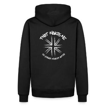 That makes me so quickly nobody after - Männer Premium Bio Hoodie - Schwarz - Hinten - Nico (187cm)