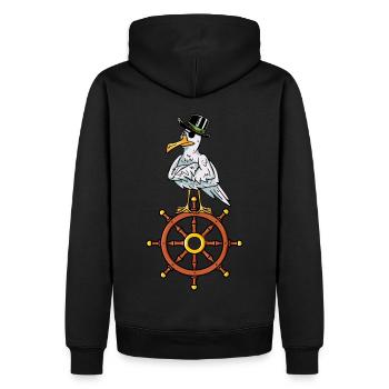Pirates pirate boucanier mouette volant enfants - Sweat à capuche Premium bio Homme - noir - Dos - Nico (187cm)