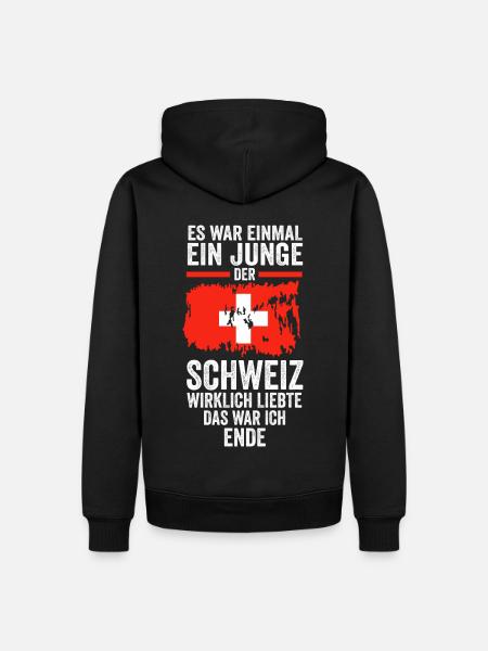 Schweiz Schweizer - Männer Premium Bio Hoodie - Schwarz