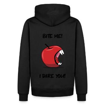 Bad Apple - Mordez-moi, j’ose you_light - Sweat à capuche Premium bio Homme - noir - Dos - Nico (187cm)