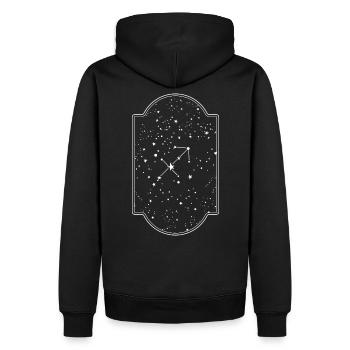 Sternzeichen Schütze Nacht Himmel Sterne - Männer Premium Bio Hoodie - Schwarz - Hinten - Nico (187cm)