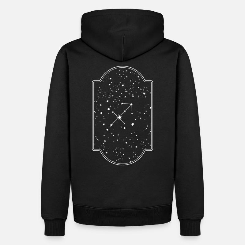 Zodiac Sagittarius ciel étoilé - Sweat à capuche Premium bio Homme - noir