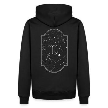 Sternzeichen Jungfrau Himmel Nacht Wahrsagen - Männer Premium Bio Hoodie - Schwarz - Hinten - Nico (187cm)