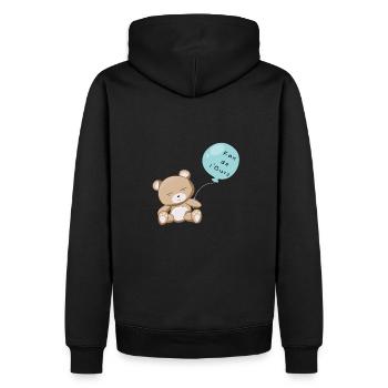 Fan of the Bear - Fan of Saez - Men’s Premium Organic Hoodie - black - Back - Nico (187cm)