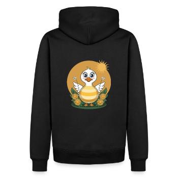 Canard mignon - Sweat à capuche Premium bio Homme - noir - Dos - Nico (187cm)