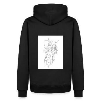 B1TCHY WITCHY - Men’s Premium Organic Hoodie - black - Back - Nico (187cm)