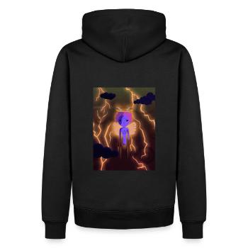 Diable - Sweat à capuche Premium bio Homme - noir - Dos - Nico (187cm)