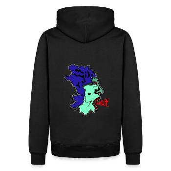 shout - streetwear, casual style, funsport - Männer Premium Bio Hoodie - Schwarz - Hinten - Nico (187cm)