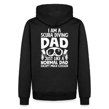 Cooler Scuba Diving Dad - Scuba Diving for Men - Männer Premium Bio Hoodie - Schwarz - Hinten - Nico (187cm)