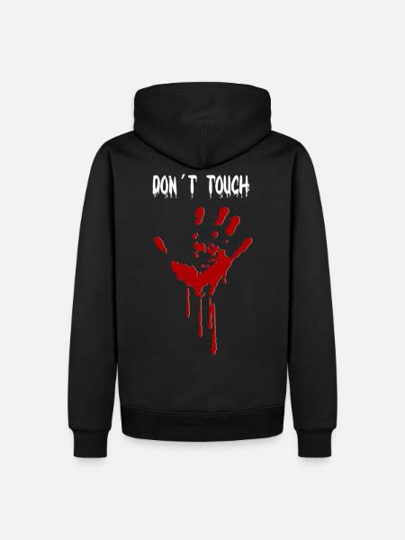 Don´t touch - Männer Premium Bio Hoodie - Schwarz