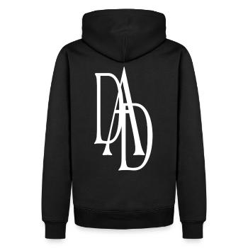 DAD - Men’s Premium Organic Hoodie - black - Back - Nico (187cm)