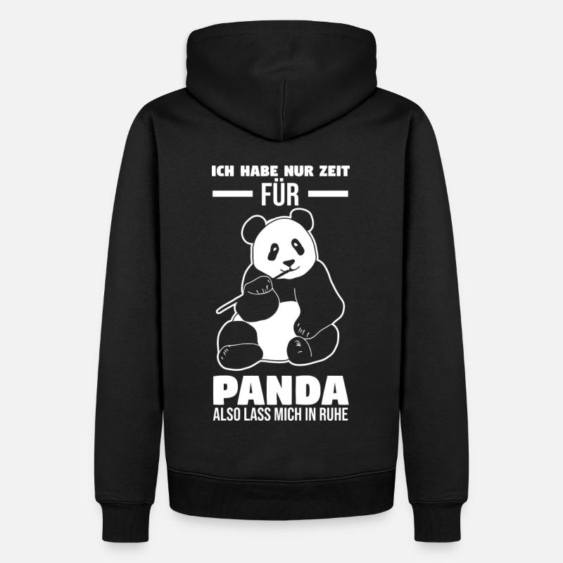 Panda - Männer Premium Bio Hoodie - Schwarz